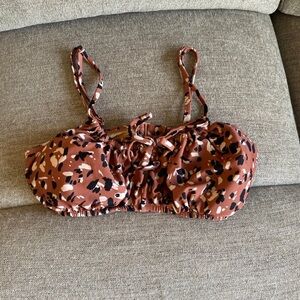 Old Navy Women's Swim Top - Brown and Black